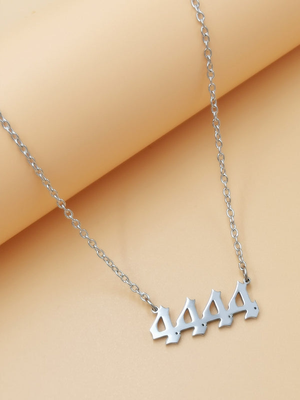 Number Decor Necklace