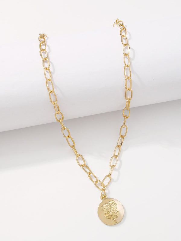 Round Pendant Necklace