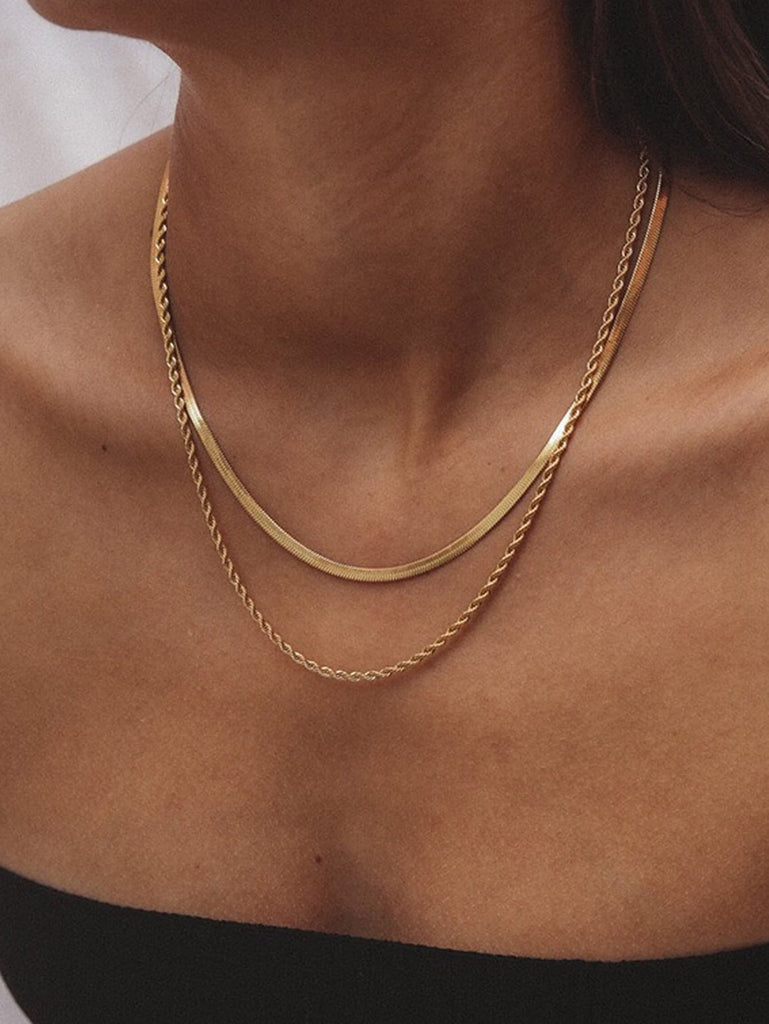 Twist Design Layered Necklace