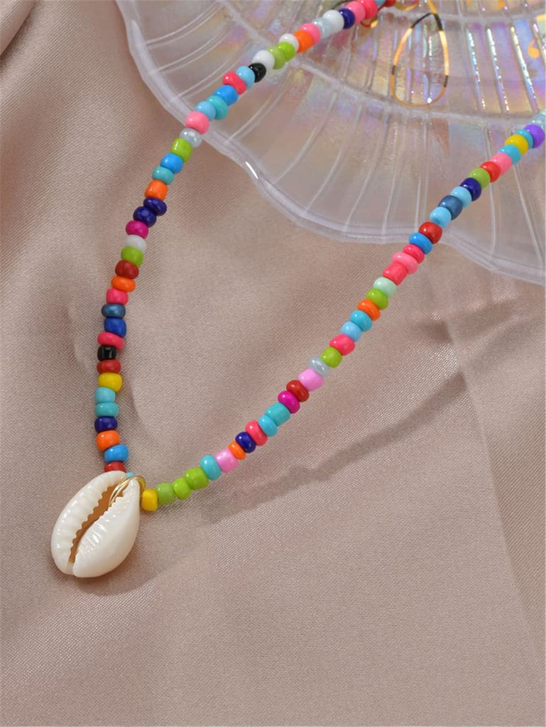Shell Charm Beaded Necklace