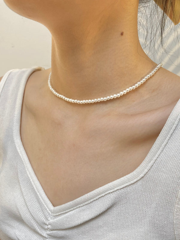 Faux Pearl Beaded Necklace