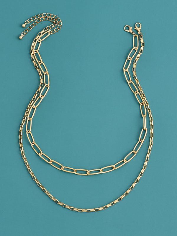 2pcs Metal Chain Necklace