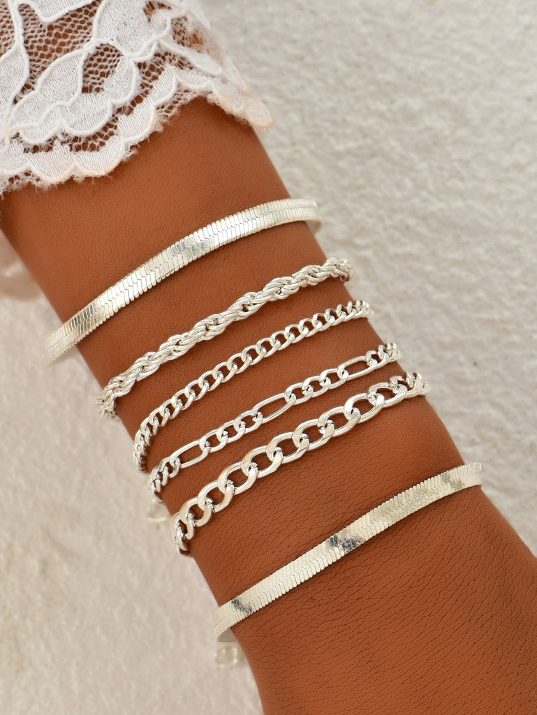 6pcs Simple Chain Bracelet