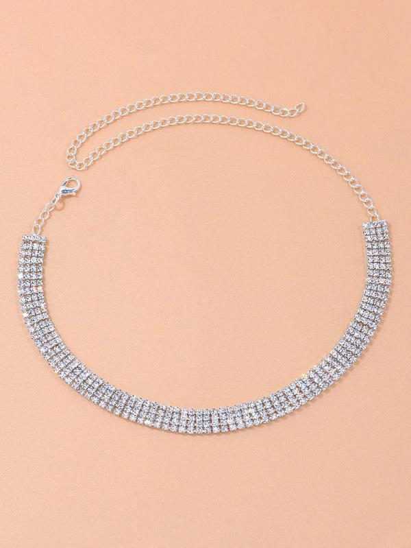 Rhinestone Decor Choker