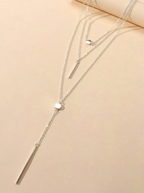 Bar Charm Y-lariat Necklace