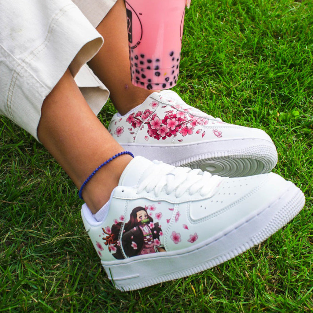 CUSTOM AIR FORCE 1 CUSTOM SHOES SNEAKERS ANIME HANDMADE FOR WOMEN MEN WITHE SHOES
