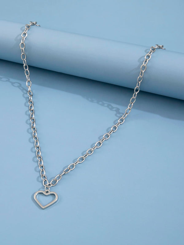 Heart Pendant Chain Necklace