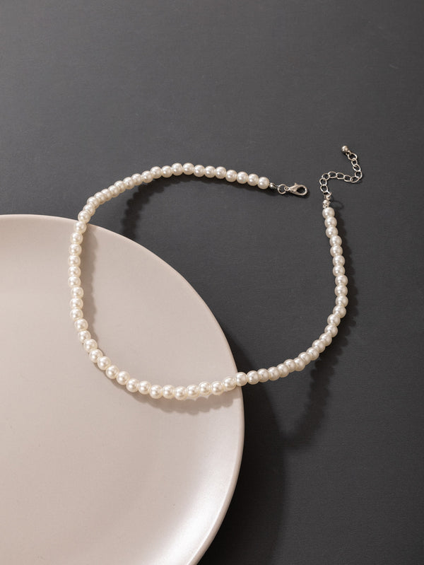 Faux Pearl Decor Necklace