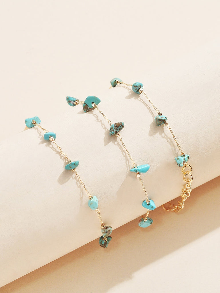 Turquoise Bead Decor Necklace