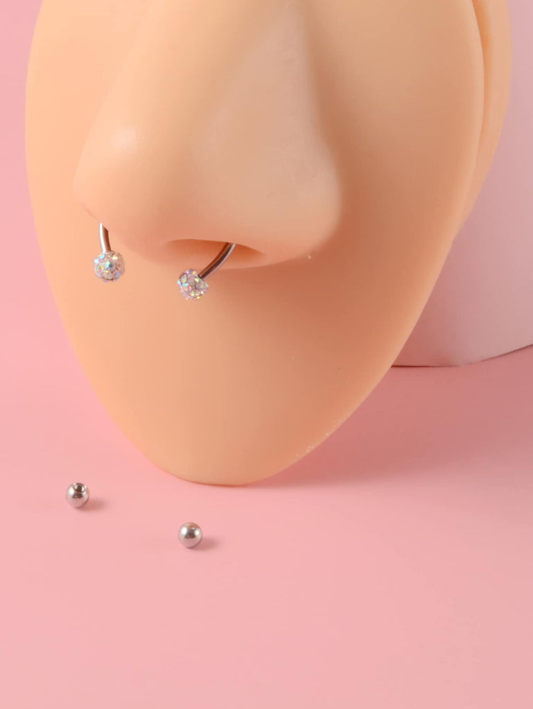 Magnetic Nose Piercing Stud Clip Nose Series Nose Punk Perforation Nose  Fake Ring Style U-shape Ring Piercing Jewelry Nail Nose Jewelry Nose Ring  Packs Hoop And Stud (G, One Size) : Amazon.co.uk: