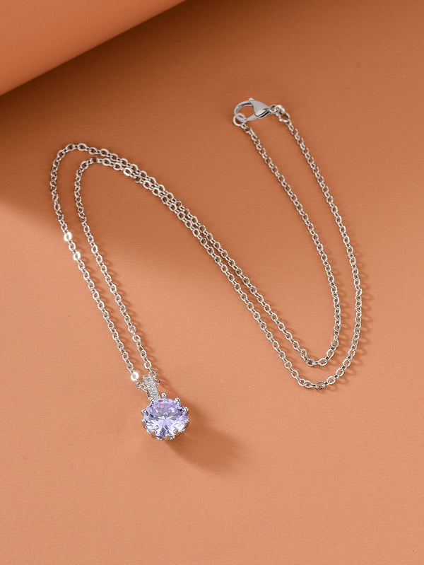 Zircon Charm Necklace