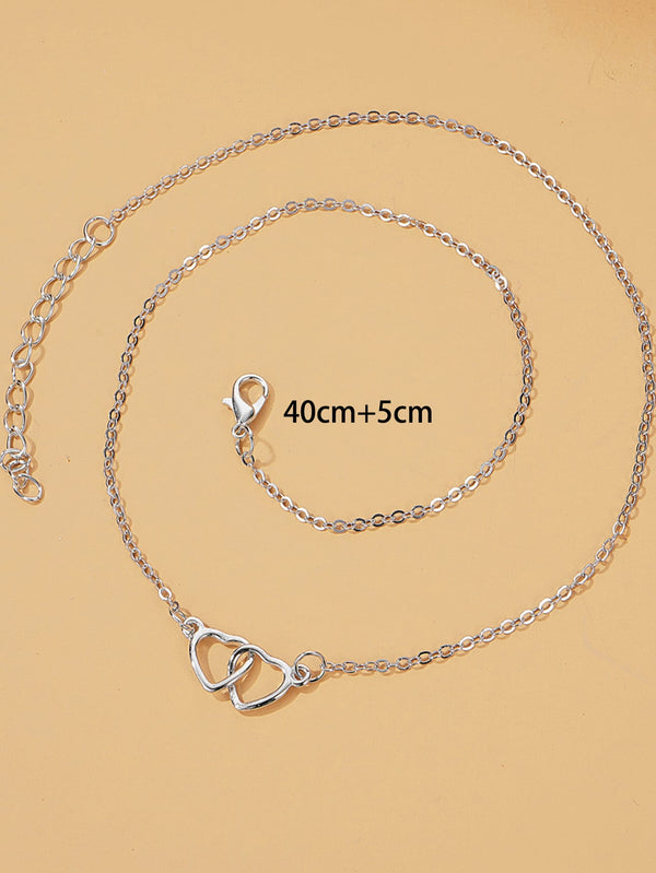 Hollow Out Heart Charm Necklace