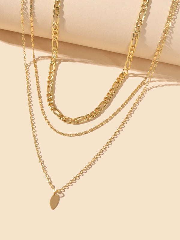 2pcs Layered Chain Necklace
